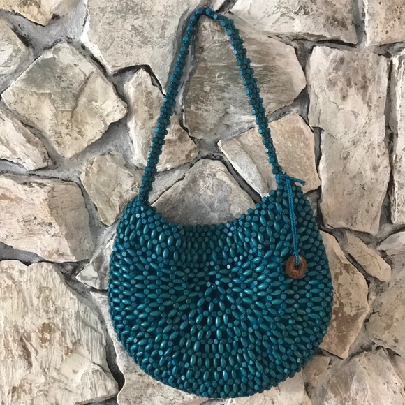 The Sak Handbags - NWOT! The Sak Wood Bead Shoulder Bag
